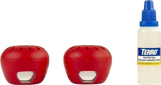 TERRO Indoor Fruit Fly Trap, 2-Pack (4 Traps Total) with Built-In Window